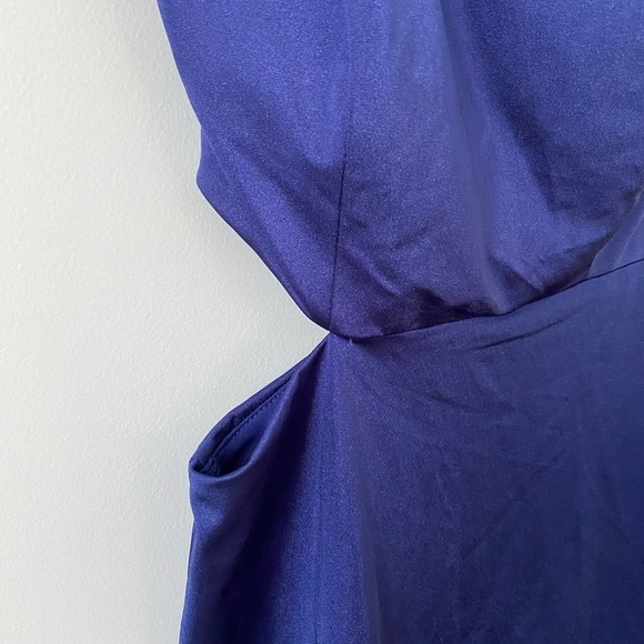 NWT Jump Apparel Dress Size 3/4 Blue One Shoulder Spaghetti Stap Cutout Dress - Picture 9 of 13